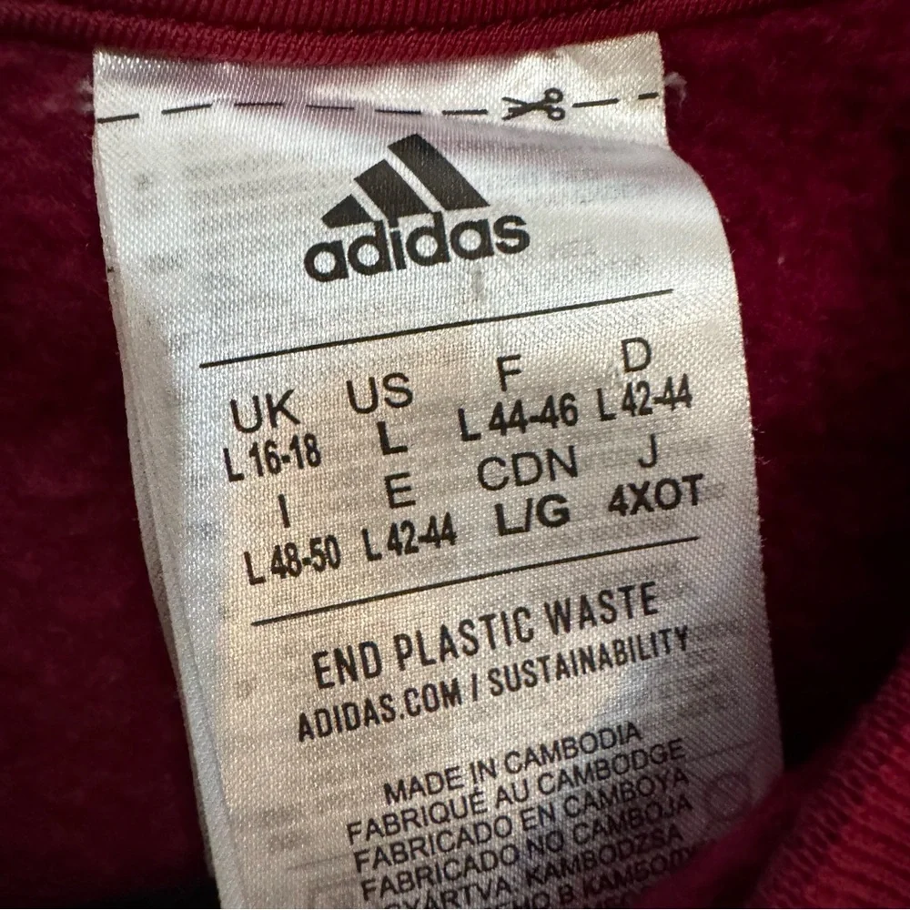 Red/Raspberry Adidas Women’s Crew Neck Sweatshirt Size Large
